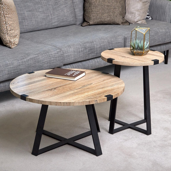 Capri Coffee Table - Timber/Black