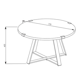 Capri Coffee Table - Timber/Black