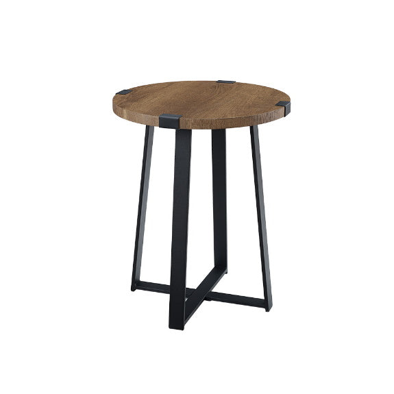 Capri Lamp Table - Dark Oak/Black