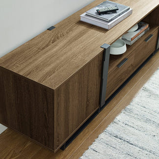 CAPRI CAPRI ENTERTAINMENT UNIT - 1800X400 - DARK OAK/BLACK