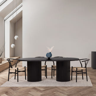 CAESAR CAESAR DINING TABLE - 2100X1100 - MESSMATE BLACK