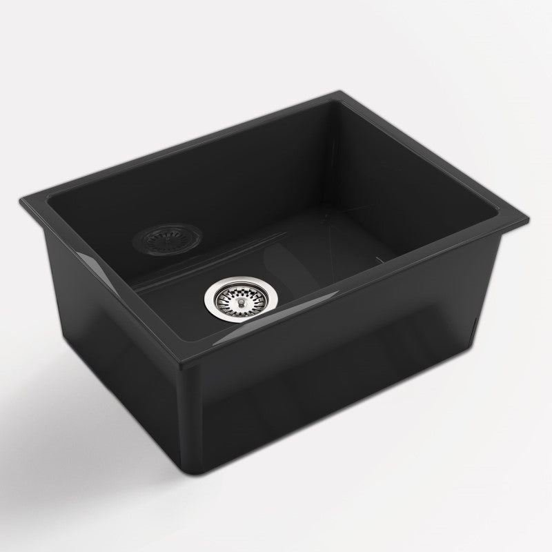 CHAMBORD CONSTANCE III FIRECLAY SINK 610X1460X255MM BLACK