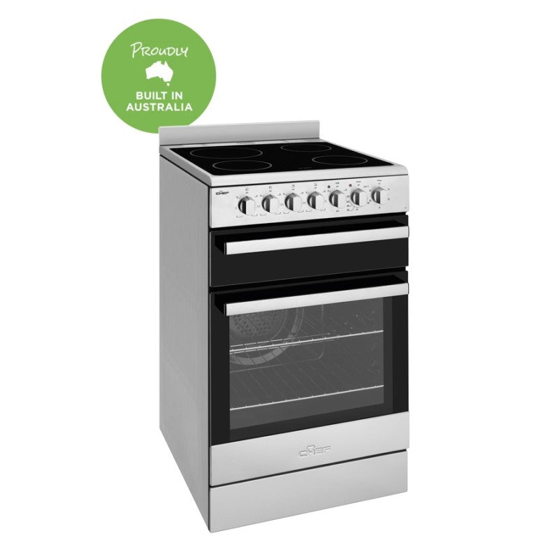 CHEF FREESTANDING ELECTRIC COOKER STAINLESS STEEL 54cm