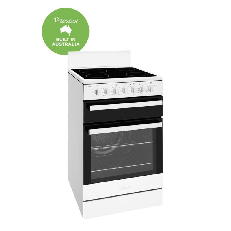 CHEF FREESTANDING ELECTRIC COOKER WHITE 54cm