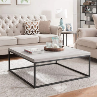CHRYZLER CHRYZLER COFFEE TABLE - 1000X1000 - CEMENT LOOK/BLACK