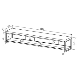 CHRYZLER CHRYZLER ENTERTAINMENT UNIT - 2000X390 - CEMENT LOOK/BLACK