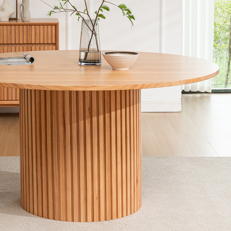 CLEO CLEO DINING TABLE - 1300 ROUND - MESSMATE NATURAL