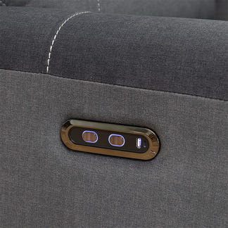 DYNASTY DYNASTY CHARCOAL - VELOUR SUEDE - CORNER WITH RHF CHAISE