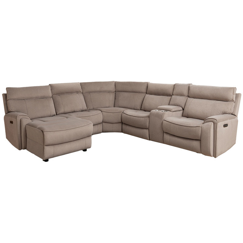 DYNASTY DYNASTY LATTE - VELOUR SUEDE - CORNER WITH LHF CHAISE