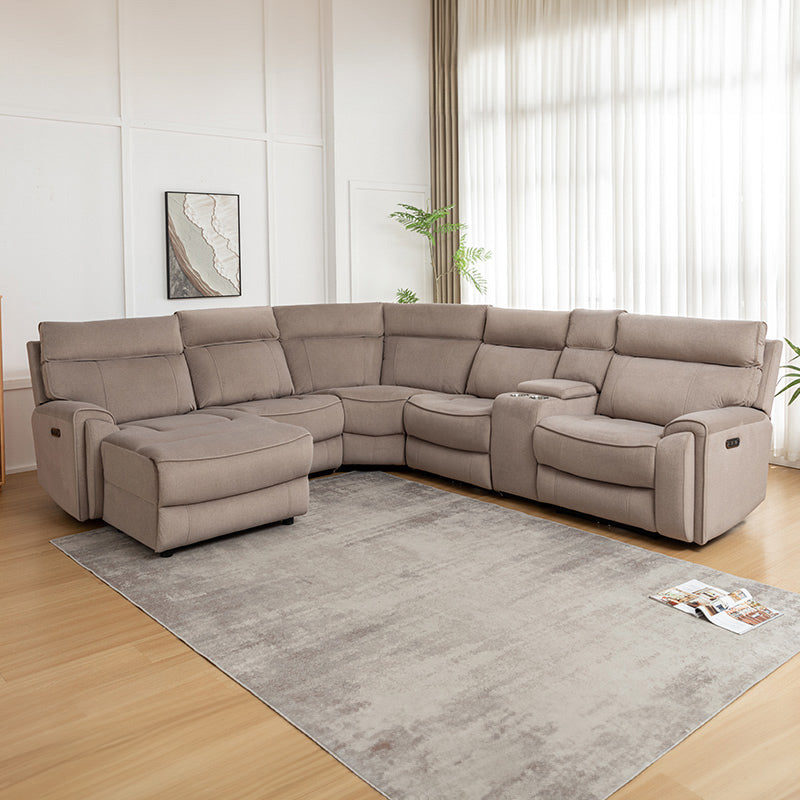 DYNASTY DYNASTY LATTE - VELOUR SUEDE - CORNER WITH LHF CHAISE