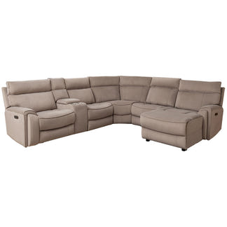 DYNASTY DYNASTY LATTE - VELOUR SUEDE - CORNER WITH RHF CHAISE