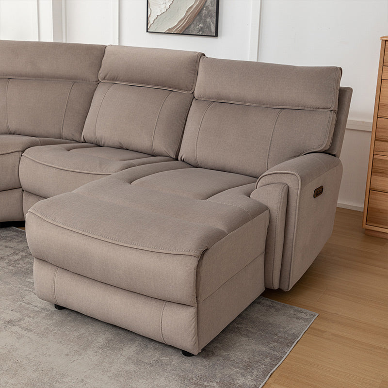 DYNASTY DYNASTY LATTE - VELOUR SUEDE - CORNER WITH RHF CHAISE