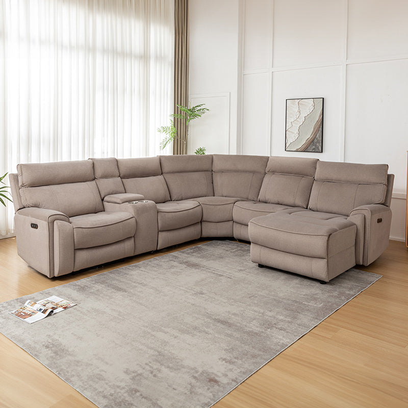 DYNASTY DYNASTY LATTE - VELOUR SUEDE - CORNER WITH RHF CHAISE