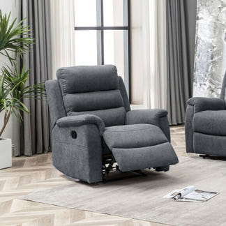 EDISON EDISON CHARCOAL - MIST SUEDE - 3 PCE LOUNGE SUITE 3RR+R+R