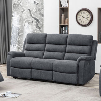 EDISON EDISON CHARCOAL - MIST SUEDE - 3 PCE LOUNGE SUITE 3RR+R+R