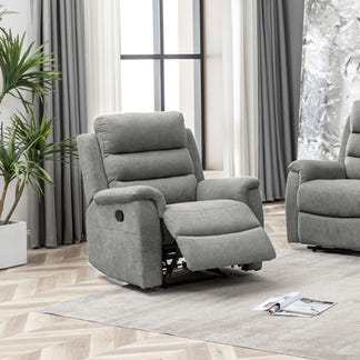 EDISON EDISON LIGHT GREY - MIST SUEDE - 3 PCE LOUNGE SUITE 3RR+R+R
