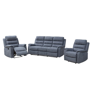 EDISON EDISON ST BLUE - MIST SUEDE - 3 PCE LOUNGE SUITE 3RR+R+R