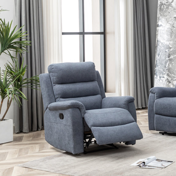 EDISON EDISON ST BLUE - MIST SUEDE - 3 PCE LOUNGE SUITE 3RR+R+R