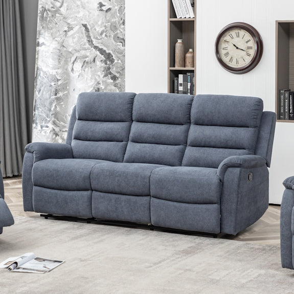 EDISON EDISON ST BLUE - MIST SUEDE - 3 PCE LOUNGE SUITE 3RR+R+R