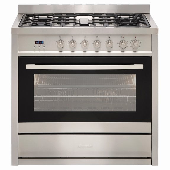 EUROMAID FREESTANDING DUAL FUEL COOKER STAINLESS STEEL 90cm