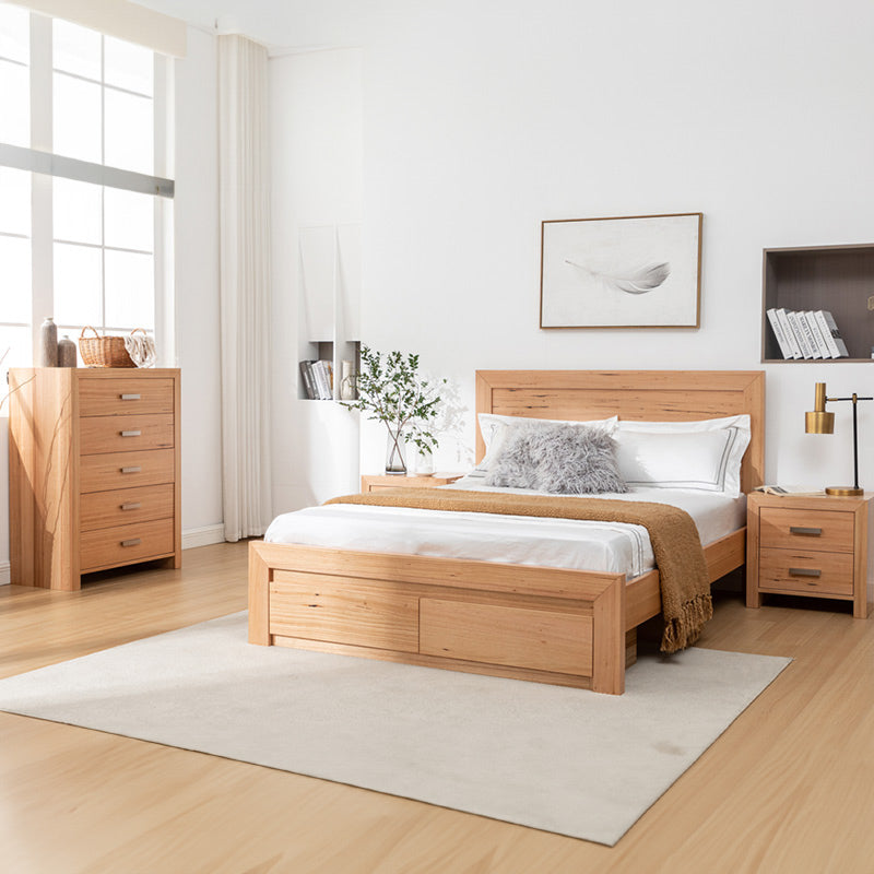 EVA EVA KING BEDROOM SUITE 4PCE - MESSMATE NATURAL