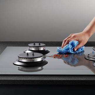 FISHERPAYKEL GAS ON GLASS COOKTOP 90CM
