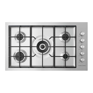 FISHERPAYKEL GAS COOKTOP BRUSHED STAINLESS STEEL 90CM