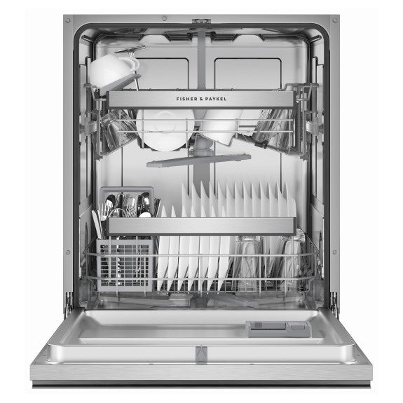 FISHERPAYKEL DISHWASHER BUILT UNDER SILVER RECESSED HANDLE 60CM