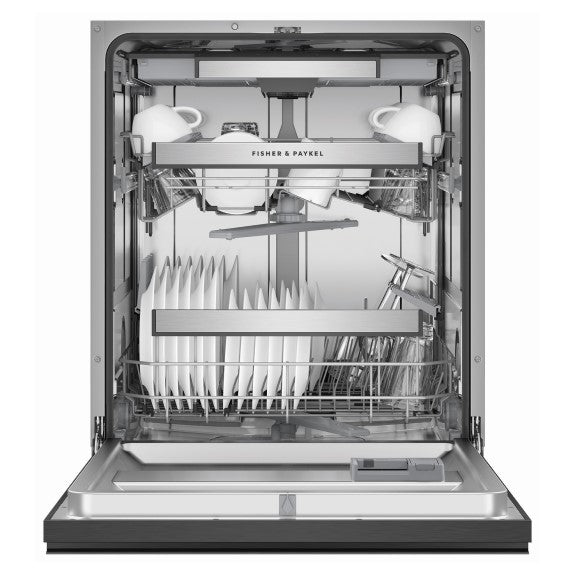 FISHERPAYKEL DISHWASHER BUILT UNDER BLACK RECESSED HANDLE 60CM