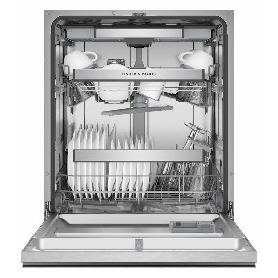 FISHERPAYKEL DISHWASHER BUILT UNDER SILVER RECESSED HANDLE 60CM
