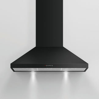 FISHERPAYKEL CANOPY WALL RANGEHOOD BLACK 90CM
