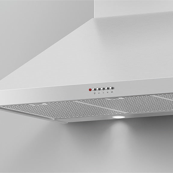 FISHERPAYKEL CANOPY WALL RANGEHOOD STAINLESS STEEL 90CM