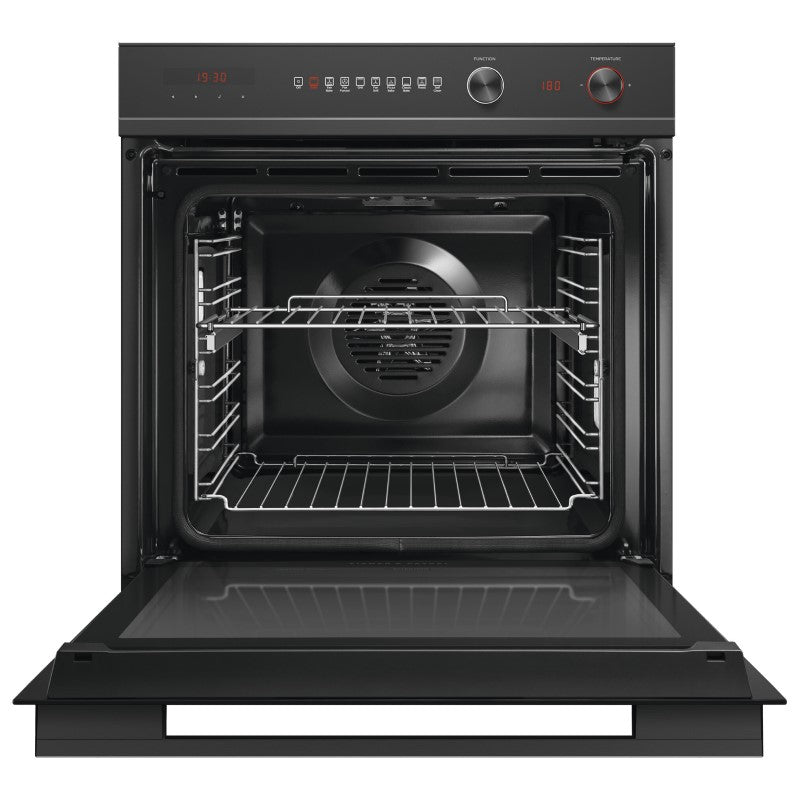 FISHERPAYKEL BUILT IN PYROLYTIC OVEN BLACK 60CM