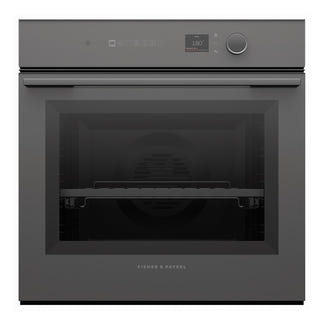 FISHERPAYKEL SINGLE OVEN PYRO 16 FUNC SMART HQ MINIMAL GREY 60cm