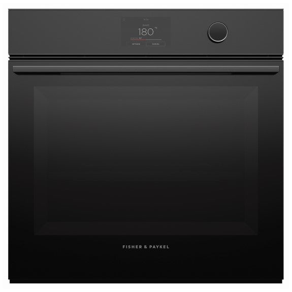 FISHERPAYKEL SINGLE OVEN PYRO 17 FUNC SMART HQ MINIMAL BLACK 60CM