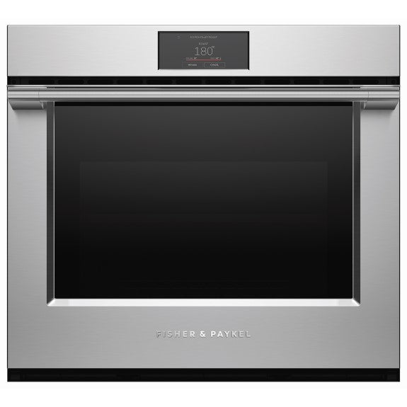 FISHERPAYKEL PRO STYLE BUILT IN SINGLE OVEN SELF CLEANING SS 76CM