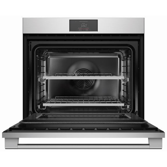 FISHERPAYKEL PRO STYLE BUILT IN SINGLE OVEN SELF CLEANING SS 76CM