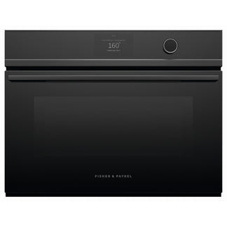 FISHERPAYKEL COMBINATION MICROWAVE OVEN BLACK GLASS 60CM