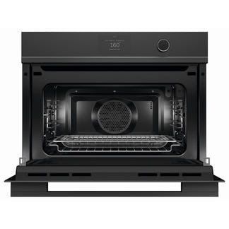 FISHERPAYKEL COMBINATION MICROWAVE OVEN BLACK GLASS 60CM