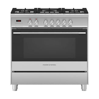 FISHERPAYKEL FREESTANDING DUAL FUEL COOKER STAINLESS STEELL 90CM
