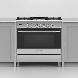 FISHERPAYKEL FREESTANDING DUAL FUEL COOKER STAINLESS STEELL 90CM