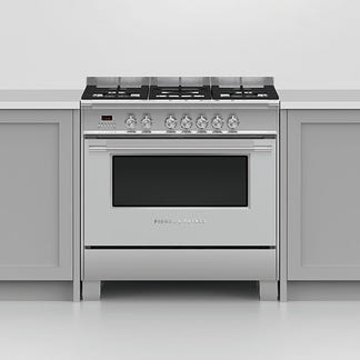 FISHERPAYKEL DUAL FUEL FREESTANDING COOKER STAINLESS STEEL 90CM
