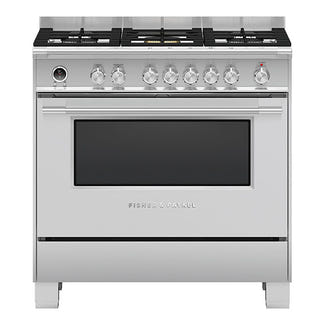 FISHERPAYKEL DUAL FUEL FREESTANDING COOKER STAINLESS STEEL 90CM