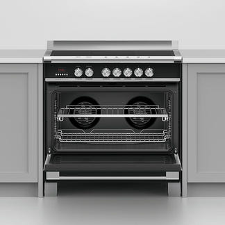 FISHERPAYKEL FREESTANDING INDUCTION COOKER BLACK 90CM