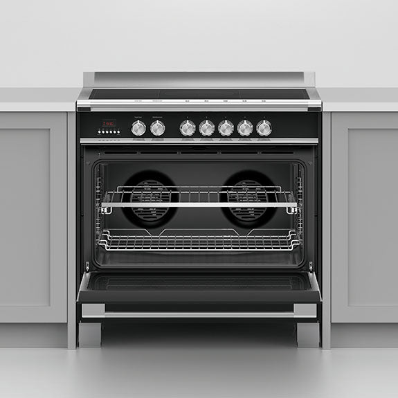 FISHERPAYKEL FREESTANDING INDUCTION COOKER BLACK 90CM