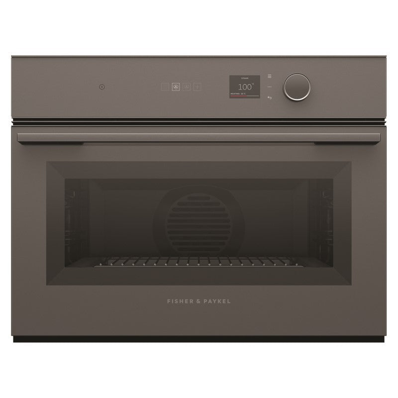 FISHERPAYKEL COMPACT COMBI-STEAM OVEN MINIMAL SERIES 7 GREY GLASS 60cm