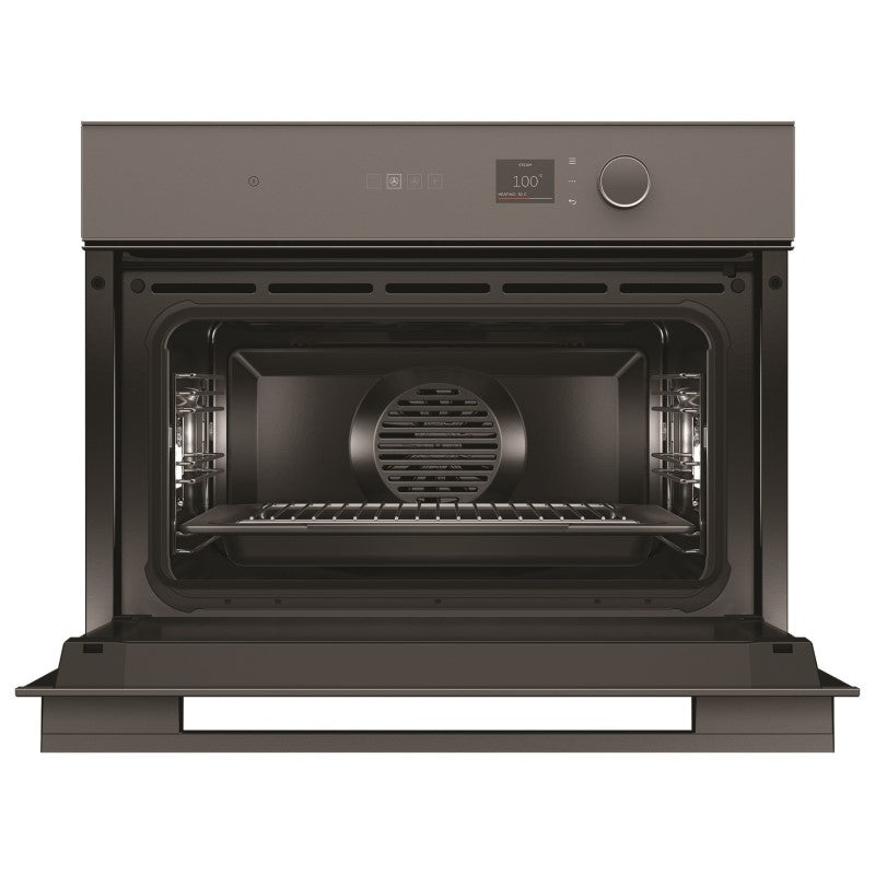 FISHERPAYKEL COMPACT COMBI-STEAM OVEN MINIMAL SERIES 7 GREY GLASS 60cm