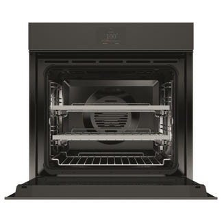 FISHERPAYKEL COMBINATION STEAM OVEN HANDLELESS BLACK GLASS 60cm