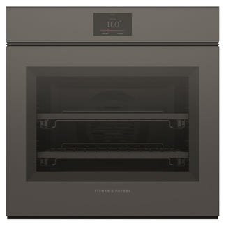 FISHERPAYKEL COMBINATION STEAM OVEN HANDLELESS GREY GLASS 60cm