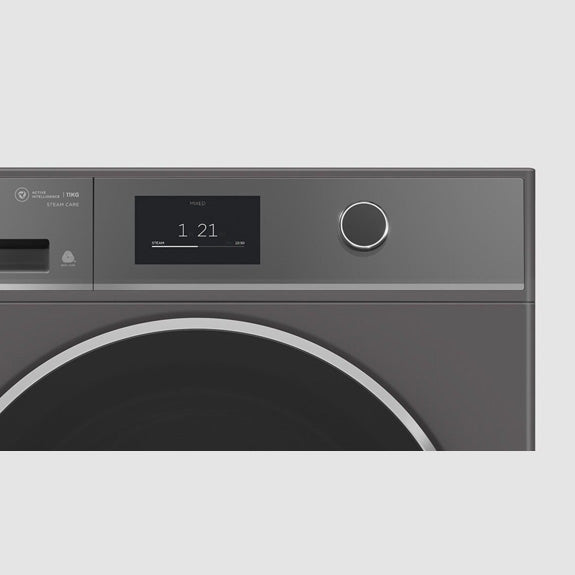 FISHERPAYKEL FRONT LOAD WASHER WI-FI SMART TOUCH DIAL GRAPHITE 11KG 60CM
